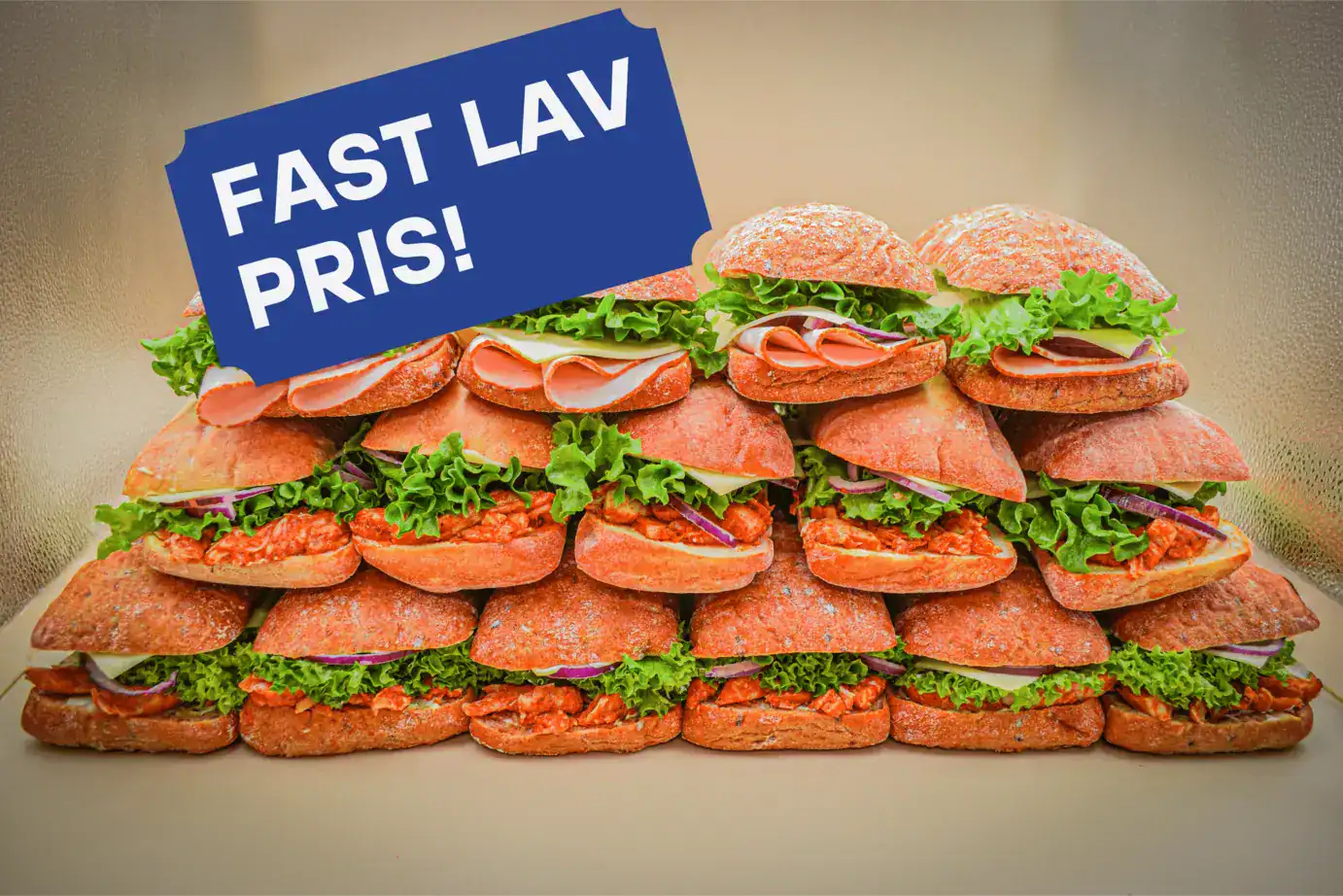 Billige mængde sandwiches til møder og catering til større bestillinger, møder og arrangementer